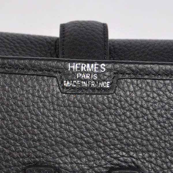 High Quality Hermes Jige Large Clutch Handbag Black 1052 Replica